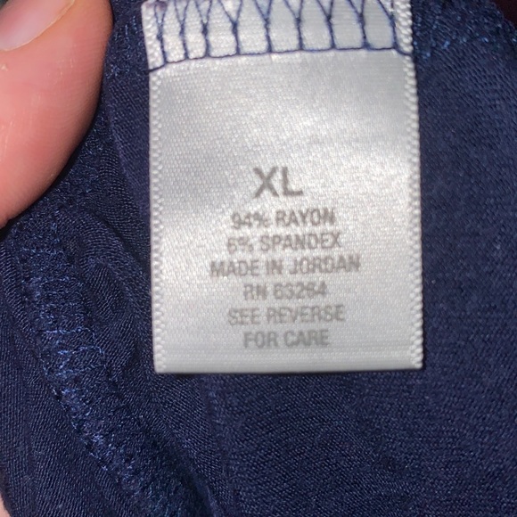 Dress Barn Navy Blue Long Sleeve Stretchy Turtle Neck - Picture 7 of 7